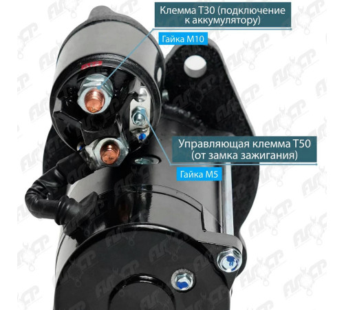 Стартер Iskramotor IMS101316 для ЯМЗ-236, -238, -240, МАЗ, Урал, КрАЗ